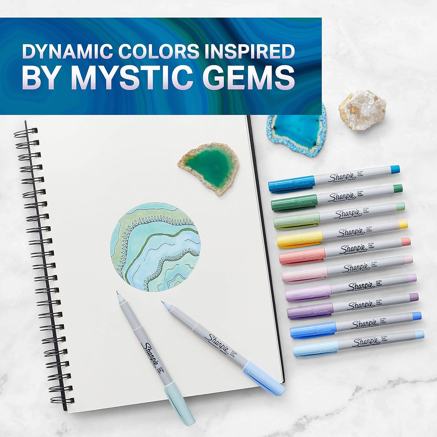 image:imageSharpie Color Burst Permanent Markers Fine Point Assorted 24 Pack 1949557Mystic Gems