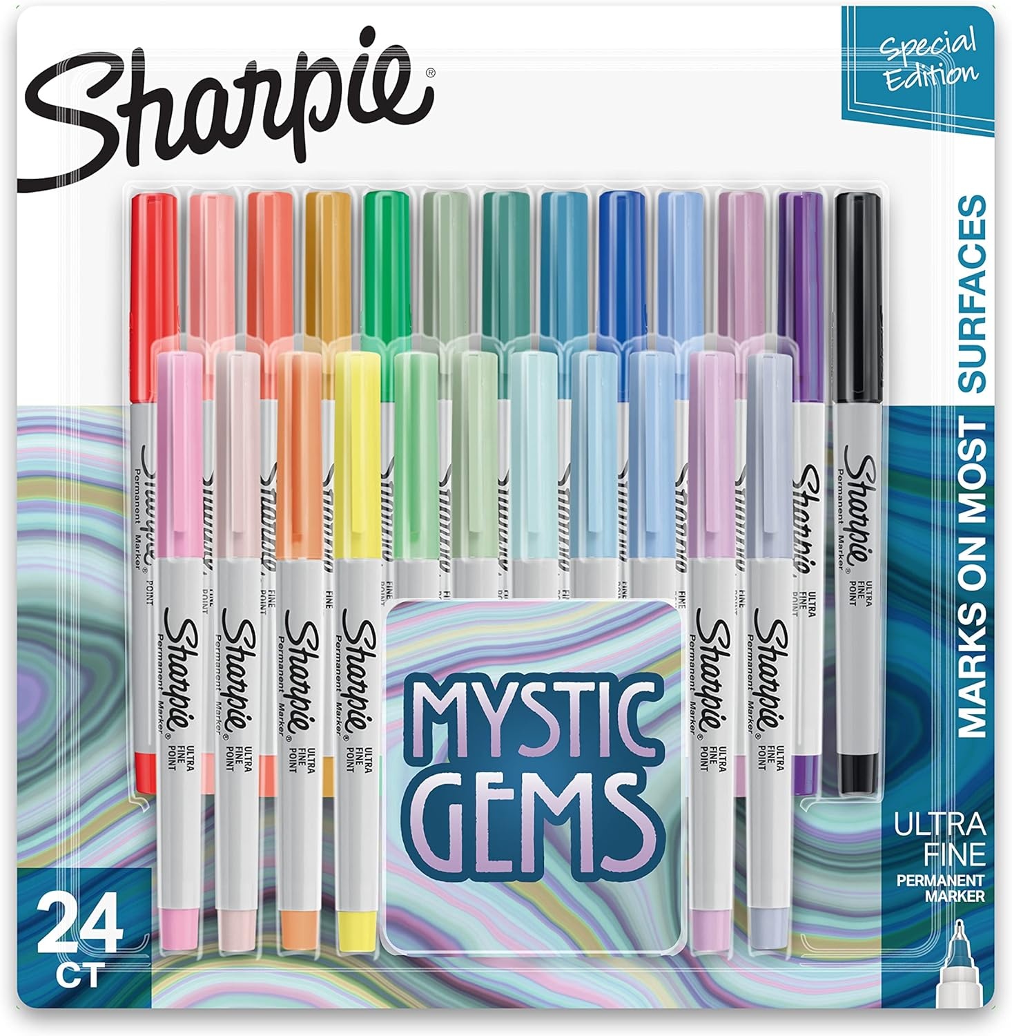 image:imageSharpie Color Burst Permanent Markers Fine Point Assorted 24 Pack 1949557Mystic Gems