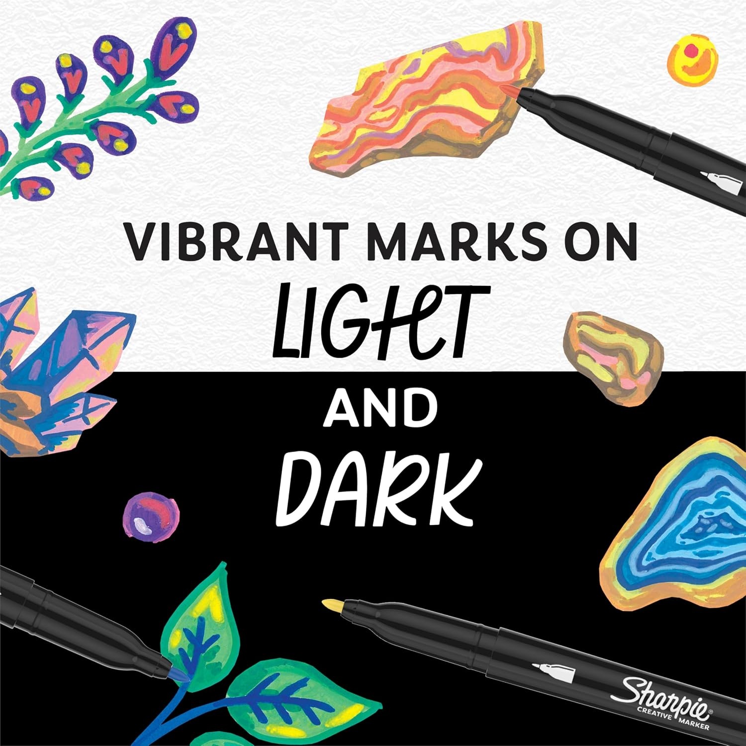 image:imageSharpie Creative Markers Variety Pack WaterBased Acrylic Paint Markers Bullet Tip Assorted 36 Count