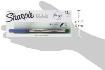 image:imageSharpie Felt Tip Pens Fine Point 04mm Blue 12 Count