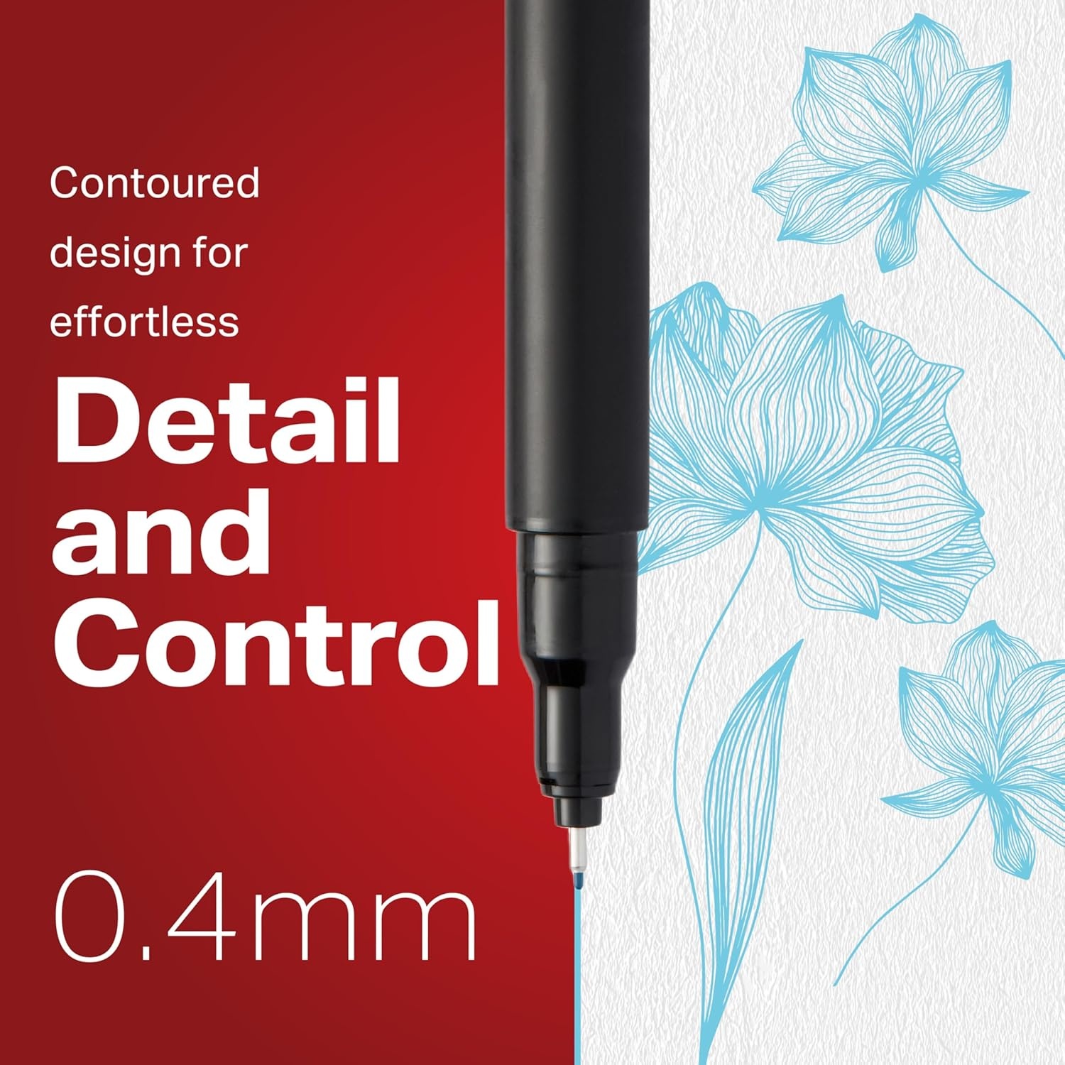 image:imageSharpie Felt Tip Pens Fine Point 04mm Blue 12 Count