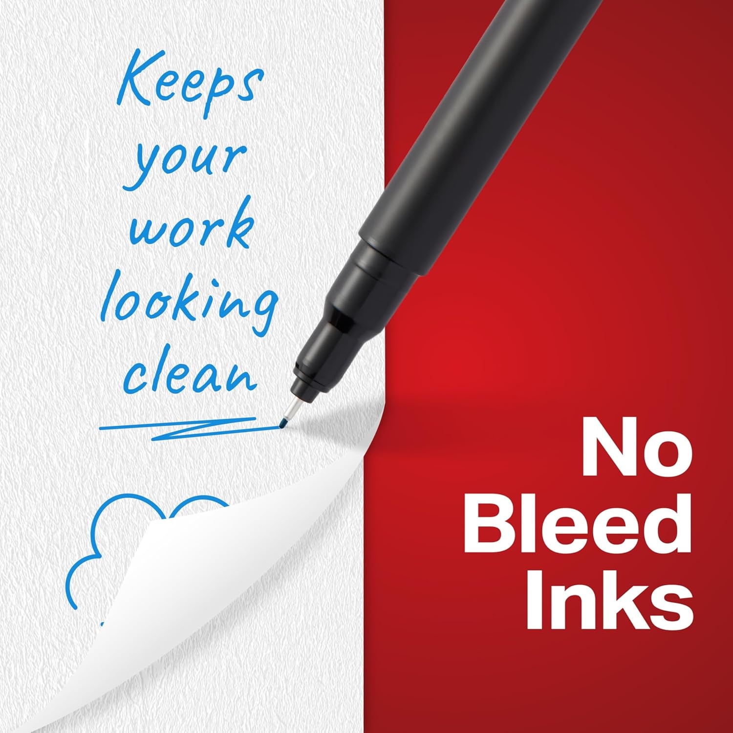 image:imageSharpie Felt Tip Pens Fine Point 04mm Blue 12 Count