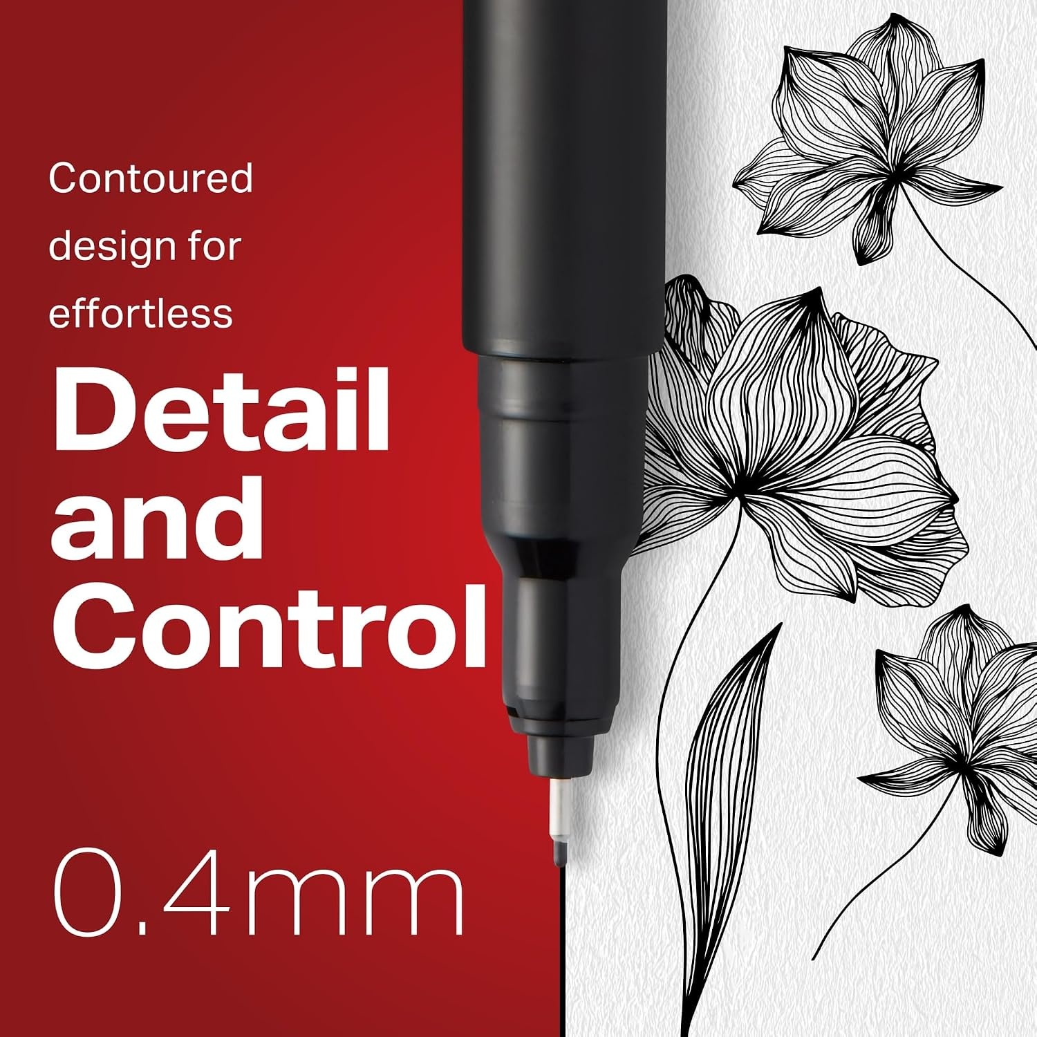 image:imageSharpie Felt Tip Pens Fine Point 04mm Red 12 Count