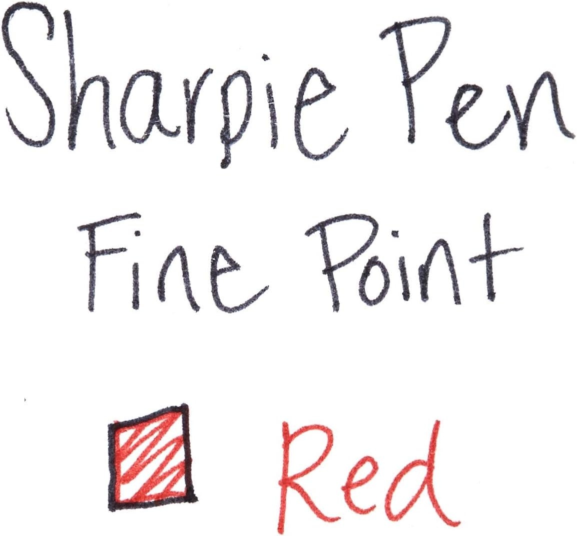 image:imageSharpie Felt Tip Pens Fine Point 04mm Red 12 Count