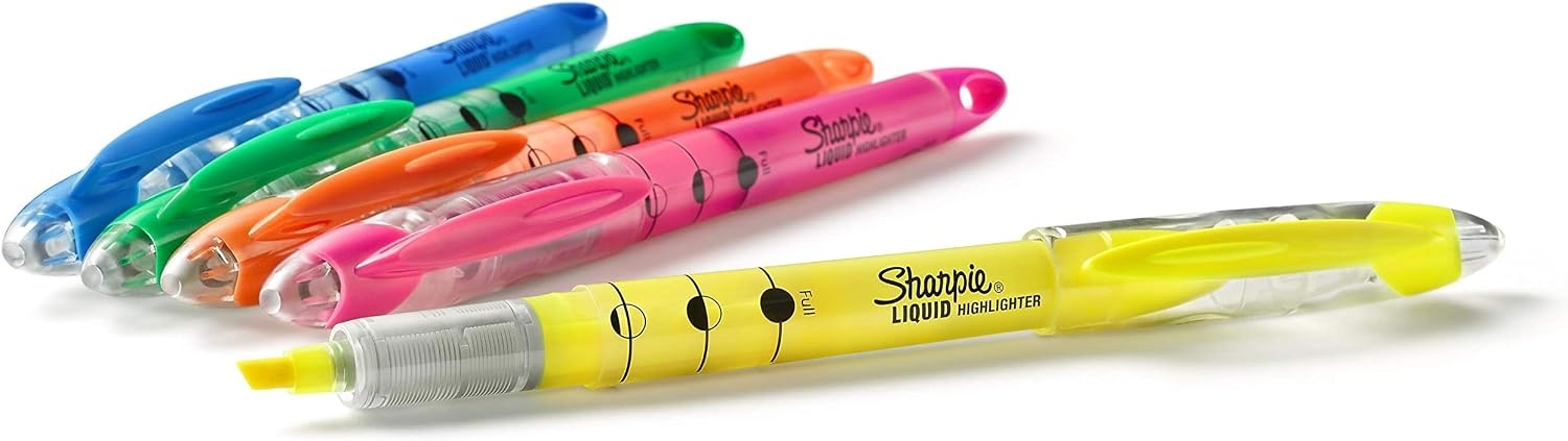image:imageSharpie Liquid Highlighters Chisel Tip 5 Count Office Classroom Desk School Supplies1 Count Pack of 10