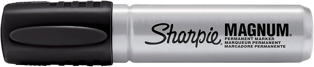 image:imageSharpie Magnum Permanent Markers Oversized Chisel Tip Black 12 Count Office Home Teacher Supplies Great for Poster BoardsBlack