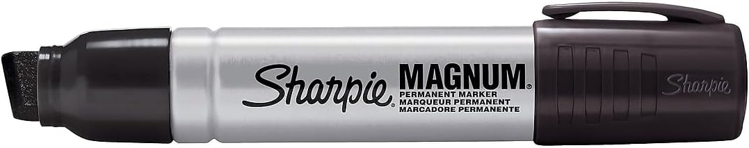 image:imageSharpie Magnum Permanent Markers Oversized Chisel Tip Black 12 Count Office Home Teacher Supplies Great for Poster BoardsBlack