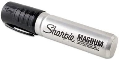 image:imageSharpie Magnum Permanent Markers Oversized Chisel Tip Black 12 Count Office Home Teacher Supplies Great for Poster BoardsBlack