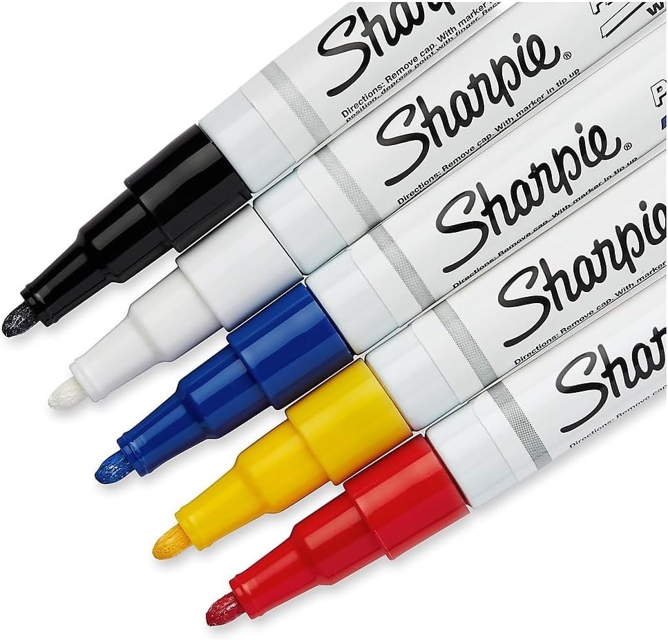 image:imageSharpie OilBased Paint Markers Fine Point 5 Count Great for Rock PaintingFine Tip Assorted