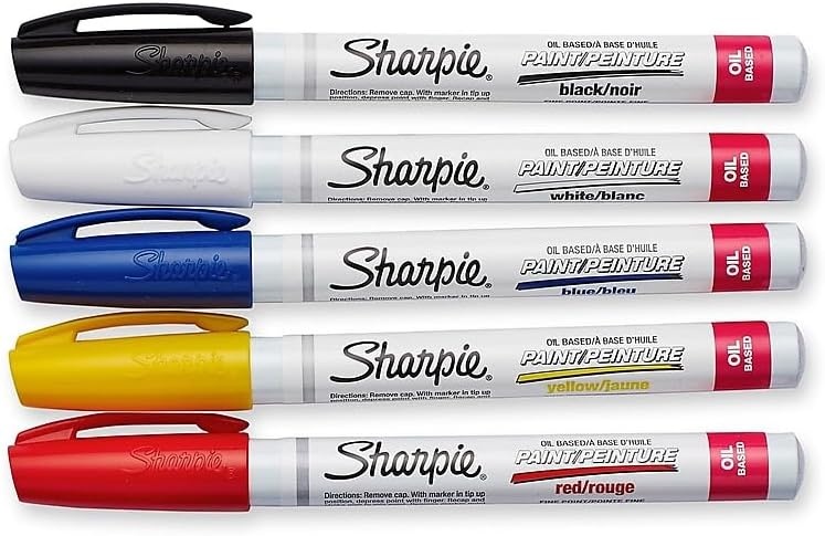 image:imageSharpie OilBased Paint Markers Fine Point 5 Count Great for Rock PaintingFine Tip Assorted