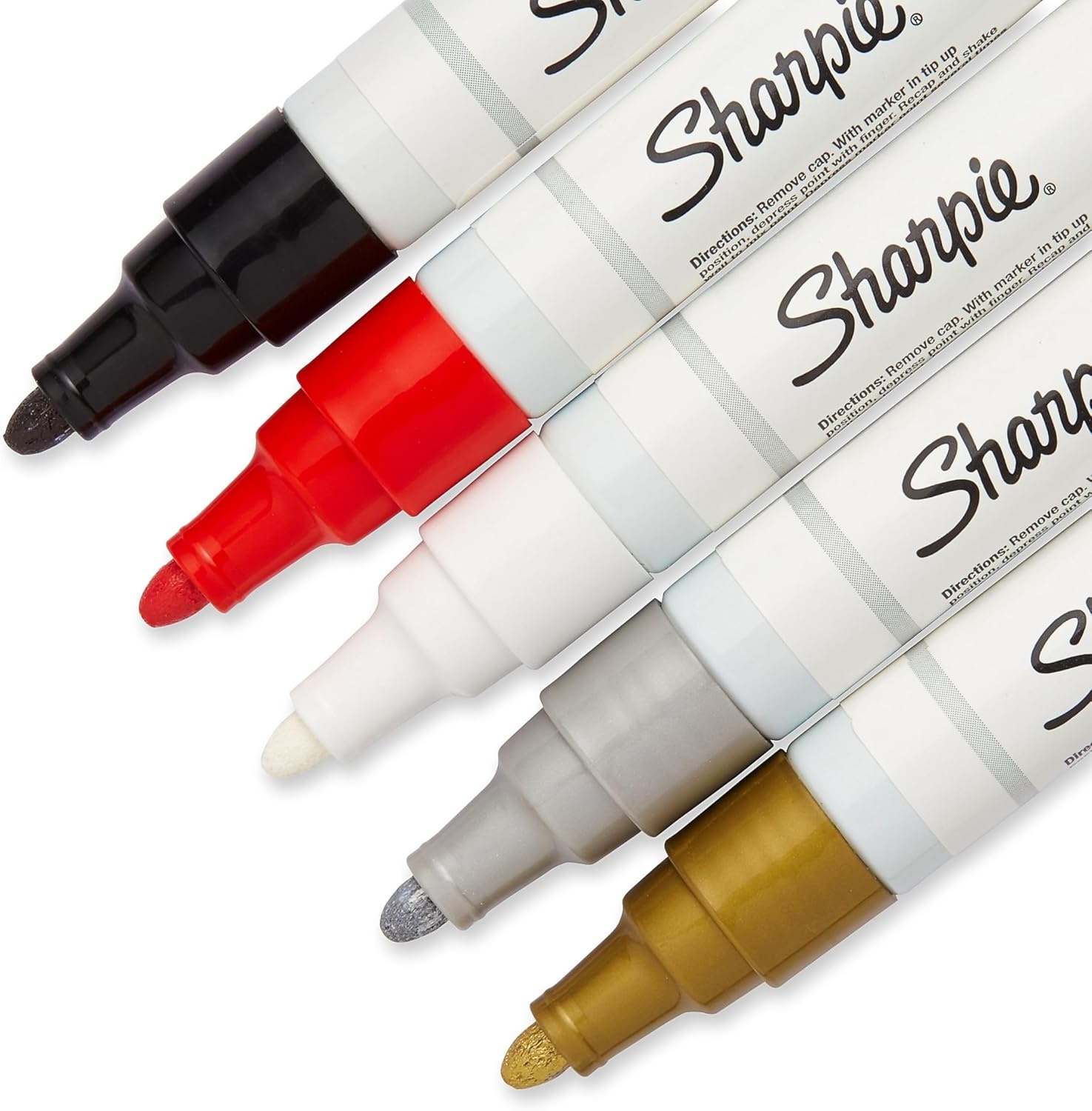 image:imageSharpie OilBased Paint Markers Fine Point 5 Count Great for Rock PaintingMedium Tip Assorted Metallic