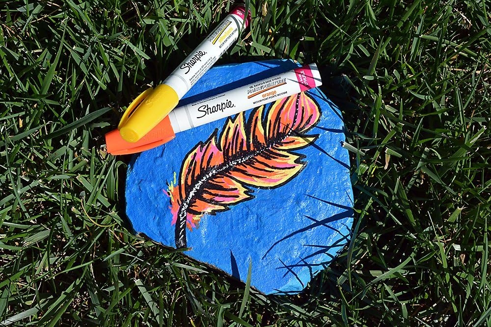 image:imageSharpie OilBased Paint Markers Fine Point 5 Count Great for Rock PaintingMedium Tip Assorted Metallic