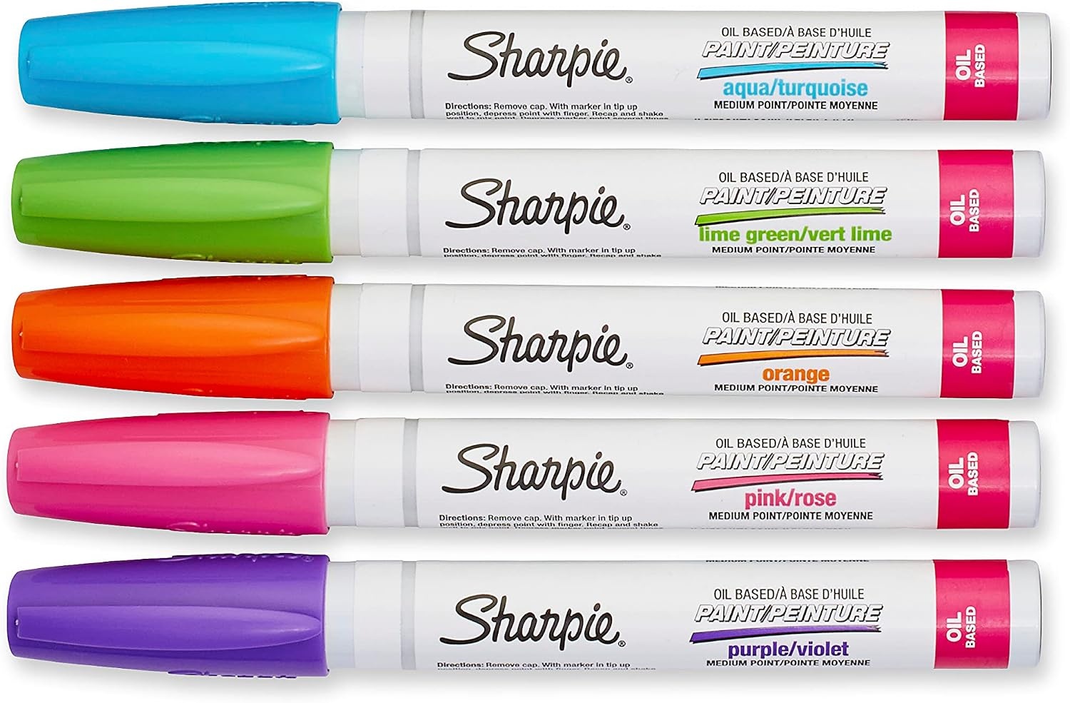 image:imageSharpie OilBased Paint Markers Fine Point 5 Count Great for Rock PaintingMedium Tip Assorted Fashion