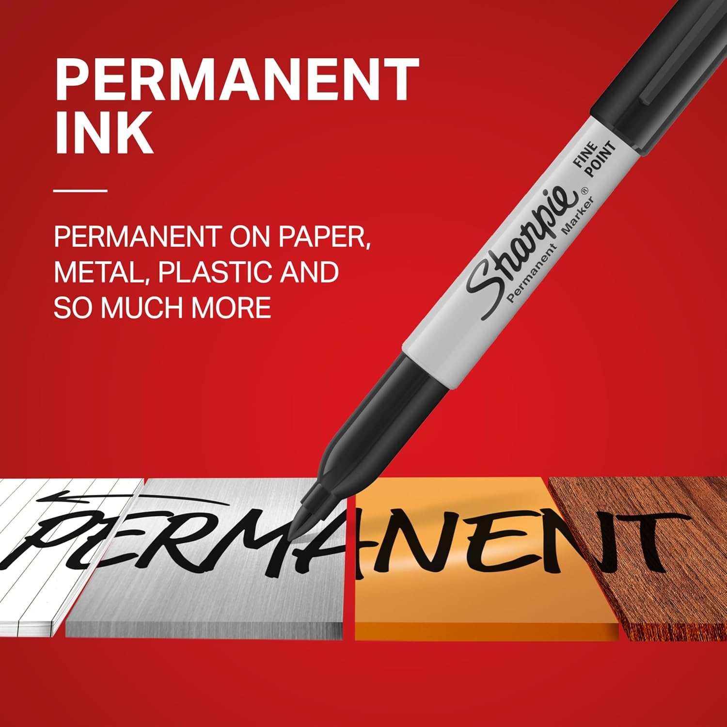image:imageSharpie Permanent Markers Bulk Set Fine Tip Markers For Plastic Metal Wood And More Black 36 Count12 Count