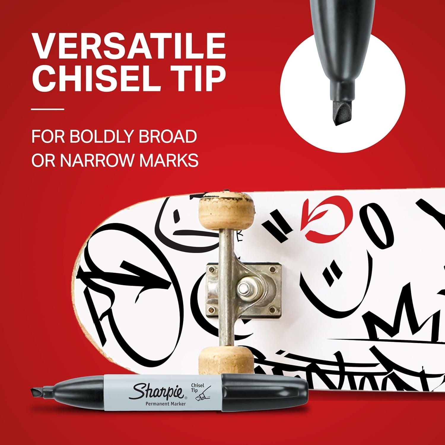 image:imageSharpie Permanent Markers Chisel Tip Black 12 Count Home School Office Supplies