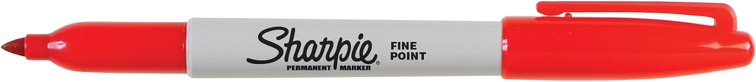 image:imageSharpie Permanent Markers Fine Tip Red 36 Count Marks on Paper Plastic Metal Wood Perfect for Drawing Coloring Posters Home Office SuppliesRed