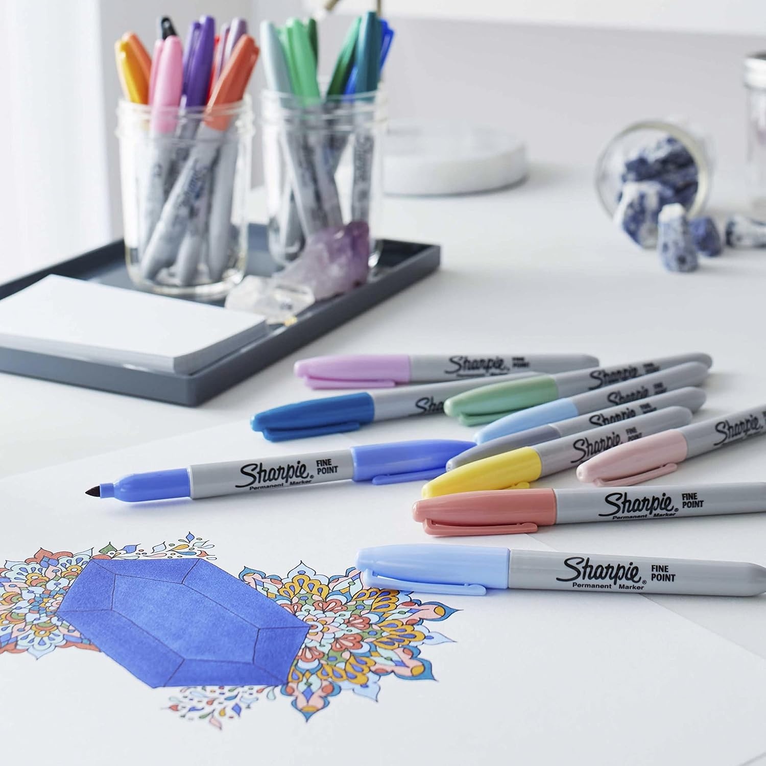 image:imageSharpie Permanent Markers Mystic Gems Special Edition Fine Point Assorted Colors 12 Count  School Office Desk Teacher Supplies