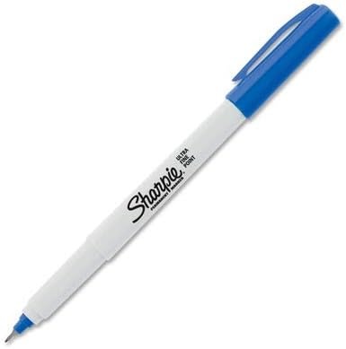 image:imageSharpie Permanent Markers UltraFine Point Blue 12 Count Home School Office SuppliesBlue