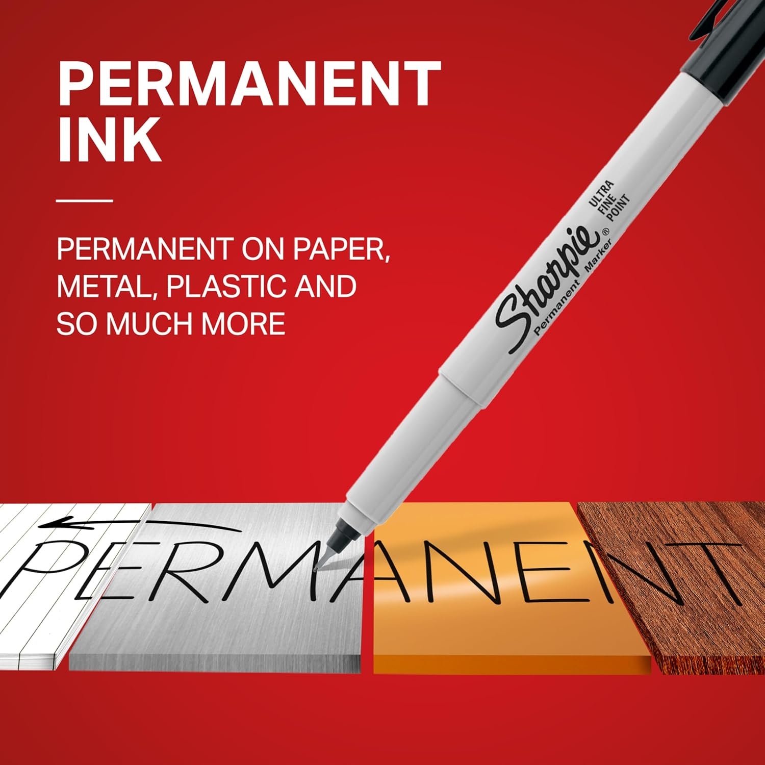 image:imageSharpie Permanent Markers UltraFine Point Blue 12 Count Home School Office SuppliesRed