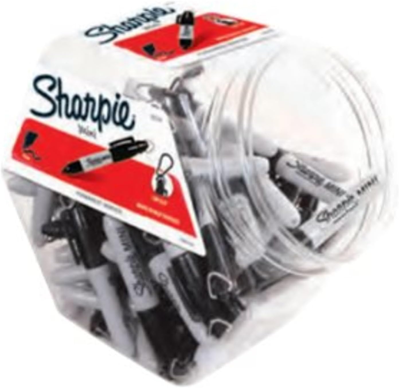 image:imageSharpie Permanent Mini Markers Fine Point Black 72 Count Pocket Size Keychain Clip for Badge Nurse Golf amp Travel Use