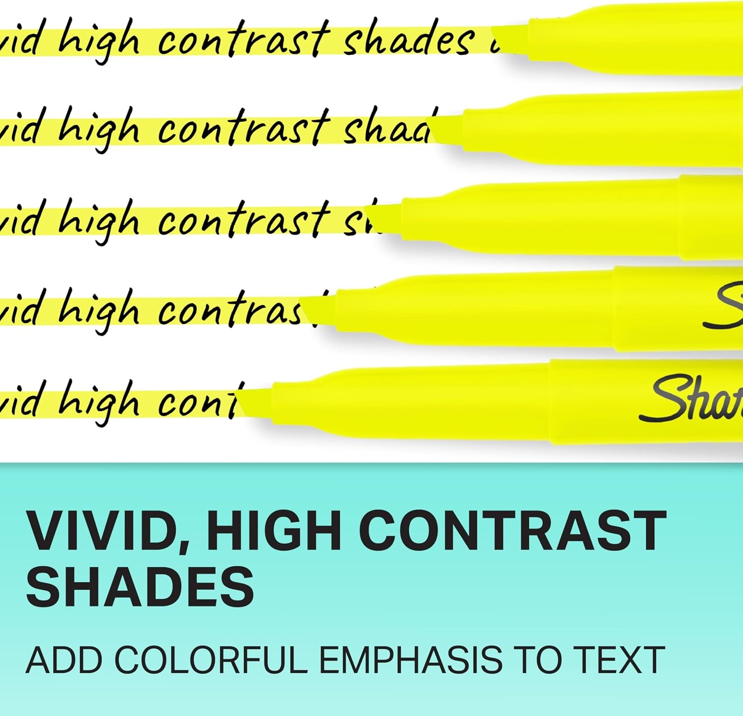 image:imageSharpie Pocket Style Highlighters Chisel Tip Fluorescent Yellow Box of 1212 Count