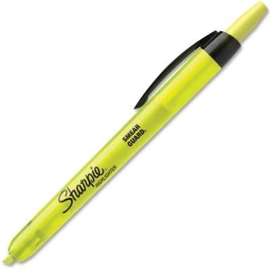 image:imageSharpie Retractable Highlighters Chisel Tip Fluorescent Yellow 12 Count12 Count Yellow