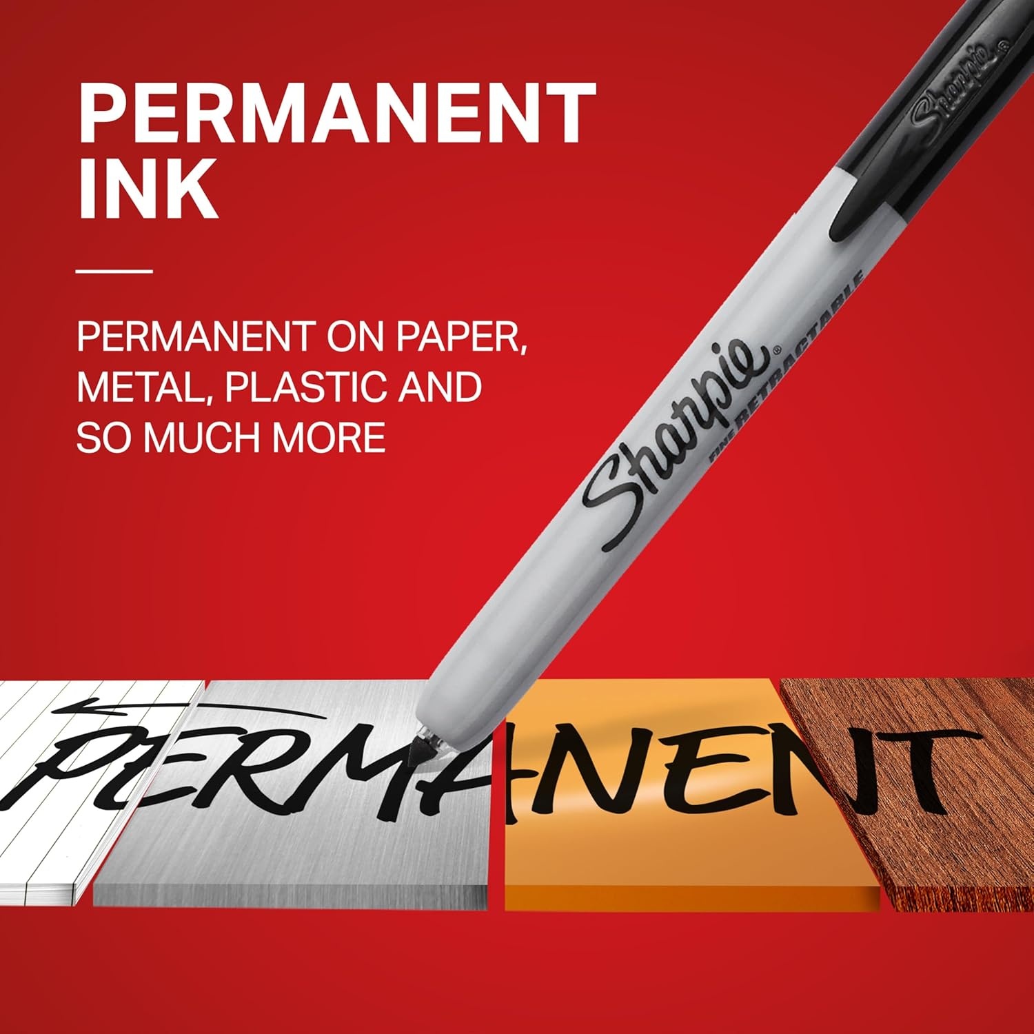 image:imageSharpie Retractable Permanent Markers Fine Tip Black 12 Count Desk Classroom Office Supplies12 Count Black