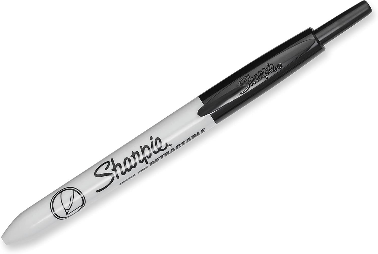 image:imageSharpie Retractable Permanent Markers Ultra Fine Point Black 12 Count