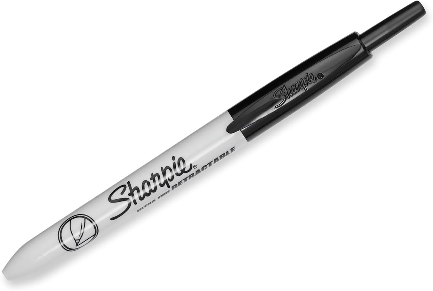 image:imageSharpie Retractable Permanent Markers Ultra Fine Point Black 3 Count