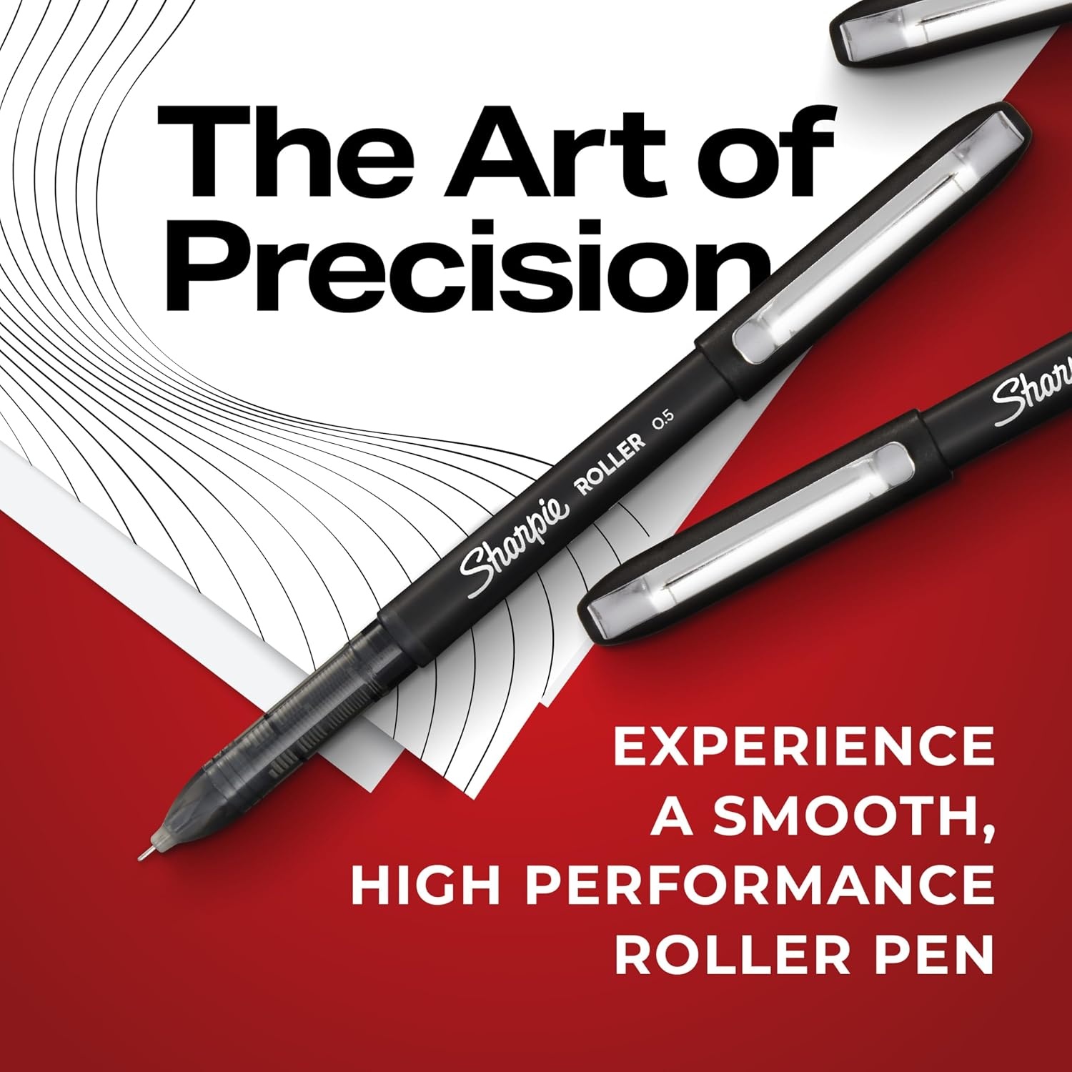 image:imageSharpie Rollerball Pens Needle Point Tip 05mm Blue Ink 12 Count Engineered for Precision