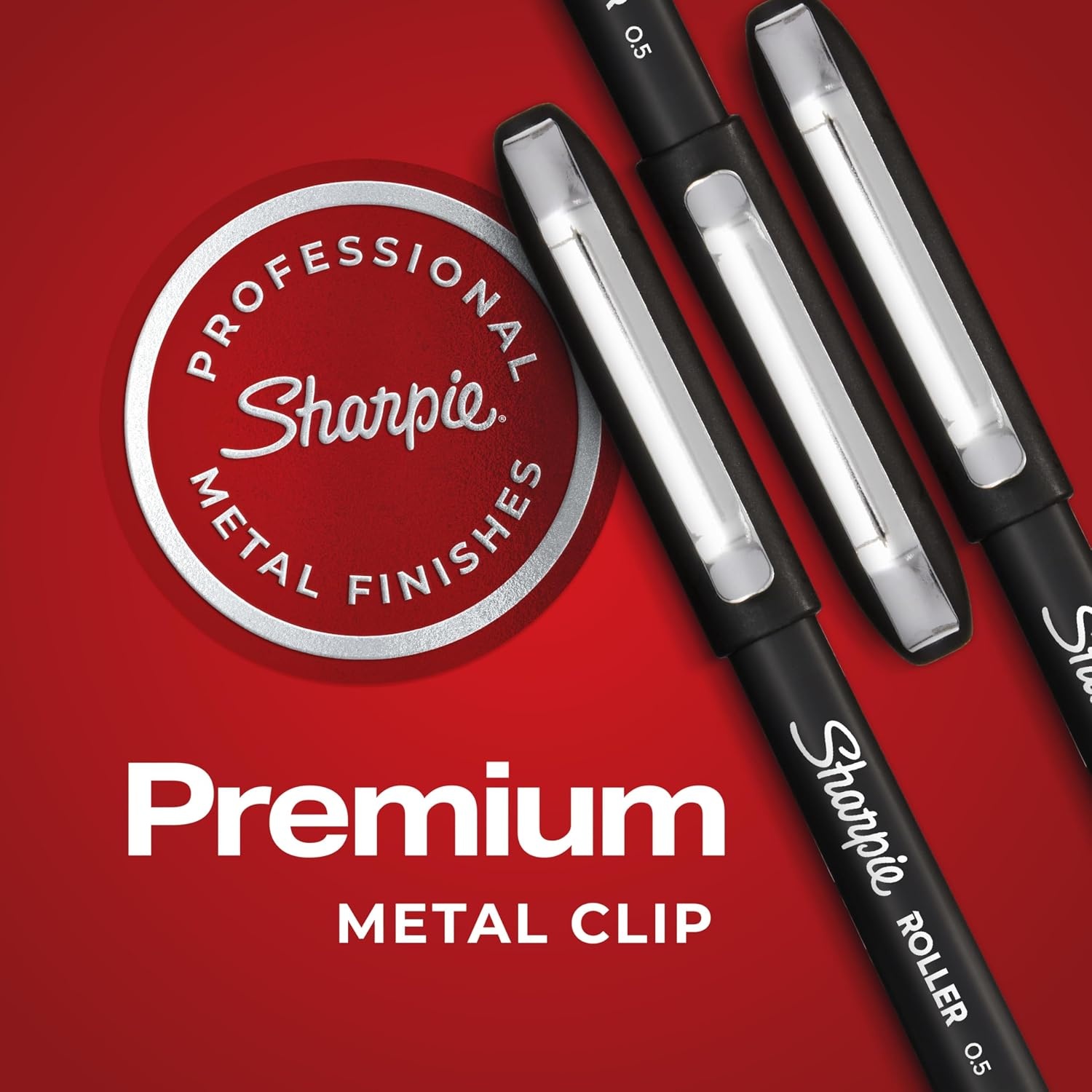 image:imageSharpie Rollerball Pens Needle Point Tip 05mm Blue Ink 12 Count Engineered for Precision