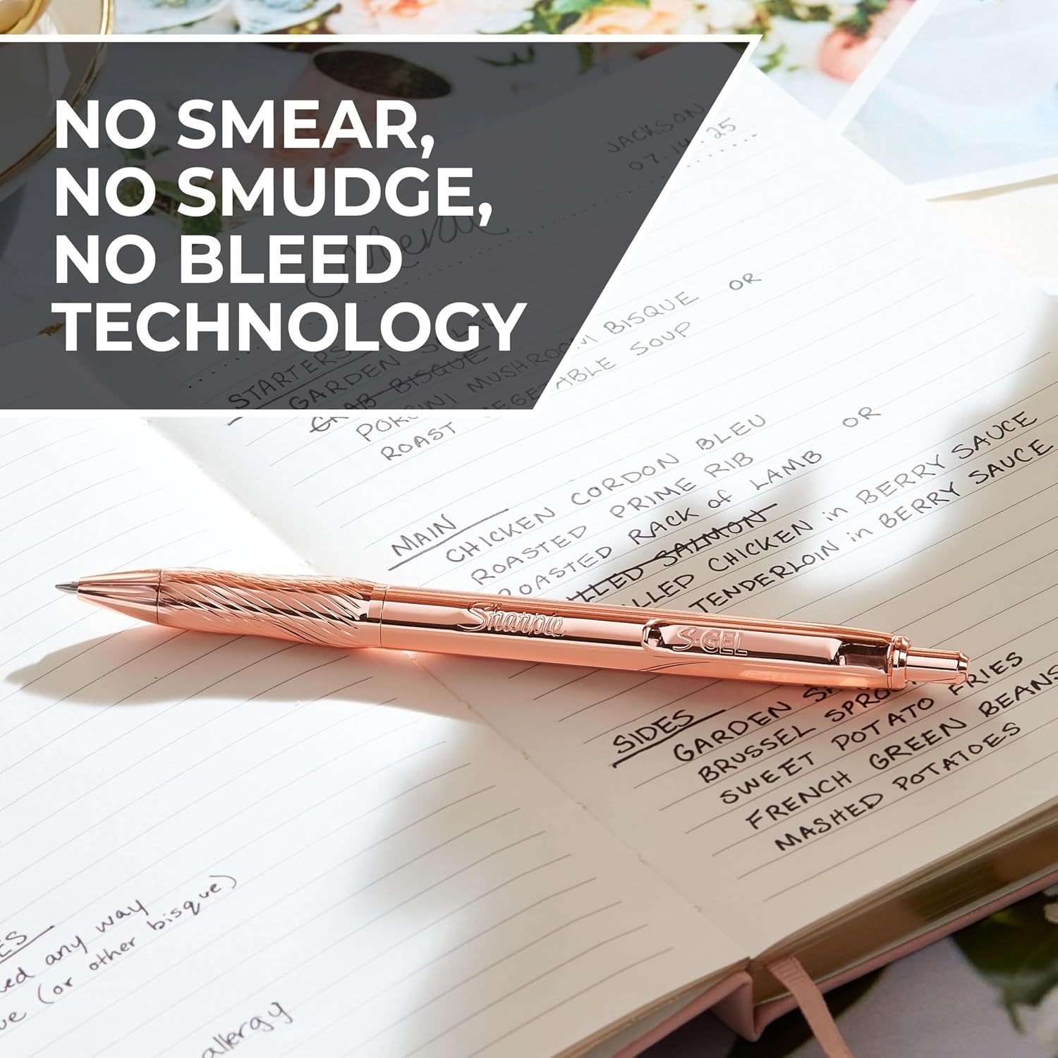 image:imageSharpie SGel Gel Pen Copper Metal Body Medium Point 07mm Black Ink Includes 1 Pen and 1 Additional Ink Refill1 Count Pack of 1