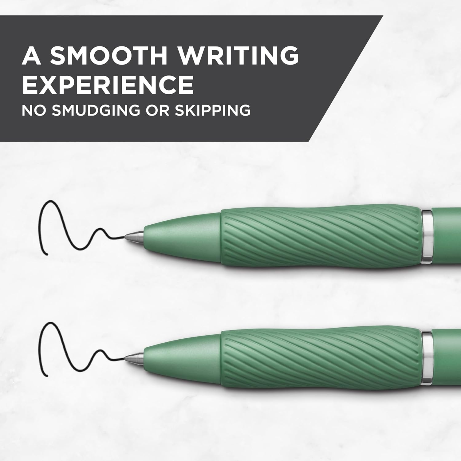 image:imageSharpie SGel Gel Pens Green Barrel Black Ink Medium Point 07mm 4 Count For Home Office College Journaling Drawing NoteTaking Writing