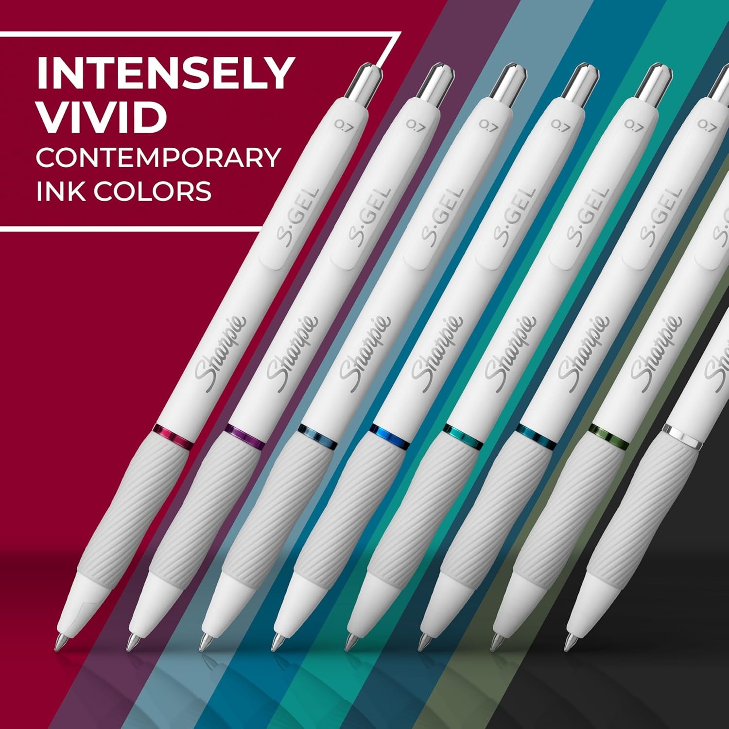 image:imageSharpie SGel Pens Fashion Barrel White Pearl Medium Point 07mm Bold Ink Colors 8 Count12 Count