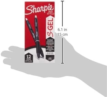 image:imageSharpie SGel Pens Fine Point 05mm Black Ink 12 count Ideal for Writing Journaling Drawing Coloring NoteTaking College Supplies1 Count Pack of 144