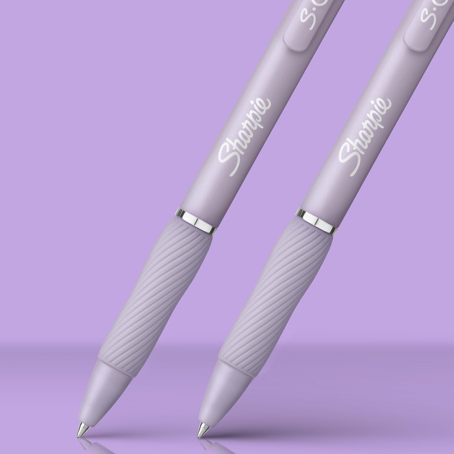 image:imageSharpie SGel Pens Frost Blue Barrel Medium Point 07mm Black Gel Ink 12 Count Office Supplies Journaling Writing NoteTakingIcy Violet