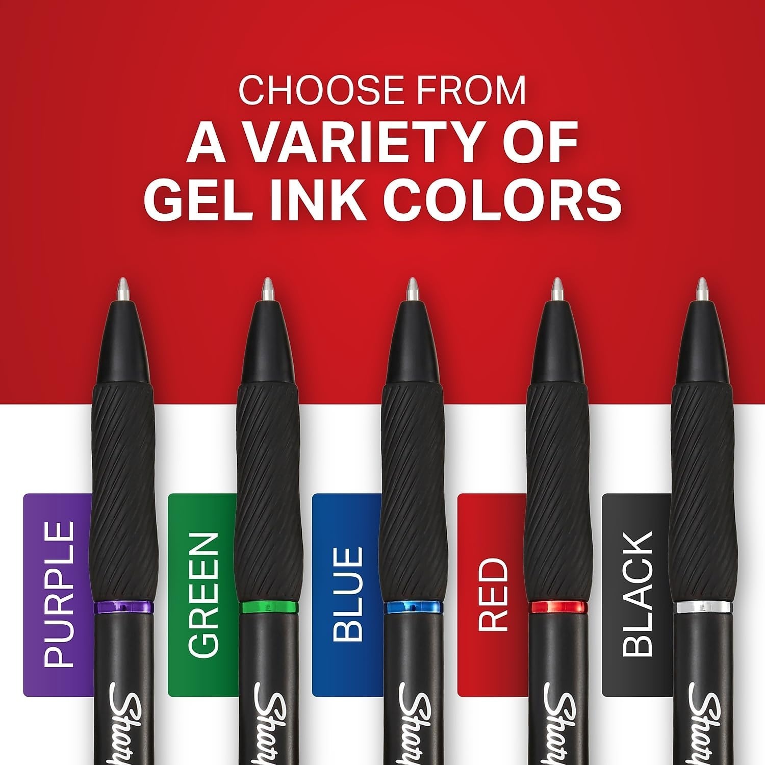image:imageSharpie SGel Pens Ultra Fine Point 038mm Black Ink 12 Count Office Supplies Writing Journaling