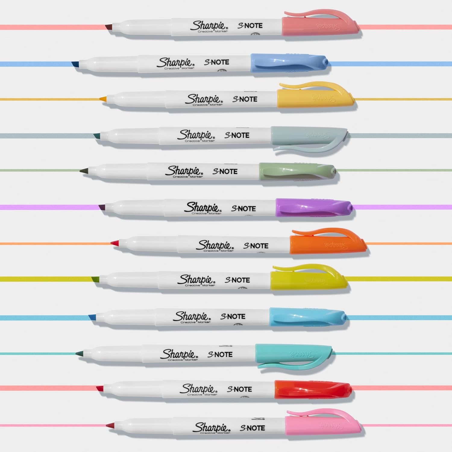 image:imageSharpie SNote Creative Highlighters Assorted Pastel Colors No Bleed Chisel Tip 12 Count Back to School Supplies