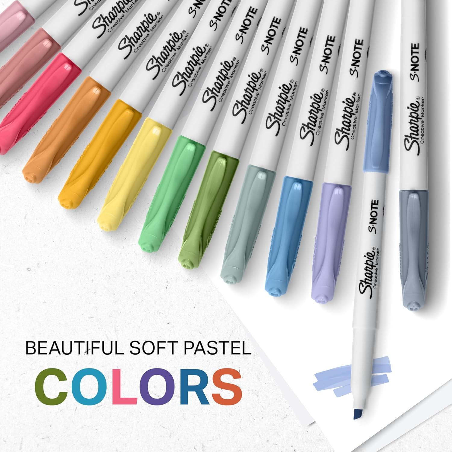 image:imageSharpie SNote Creative Highlighters Assorted Pastel Colors No Bleed Chisel Tip 12 Count Back to School Supplies