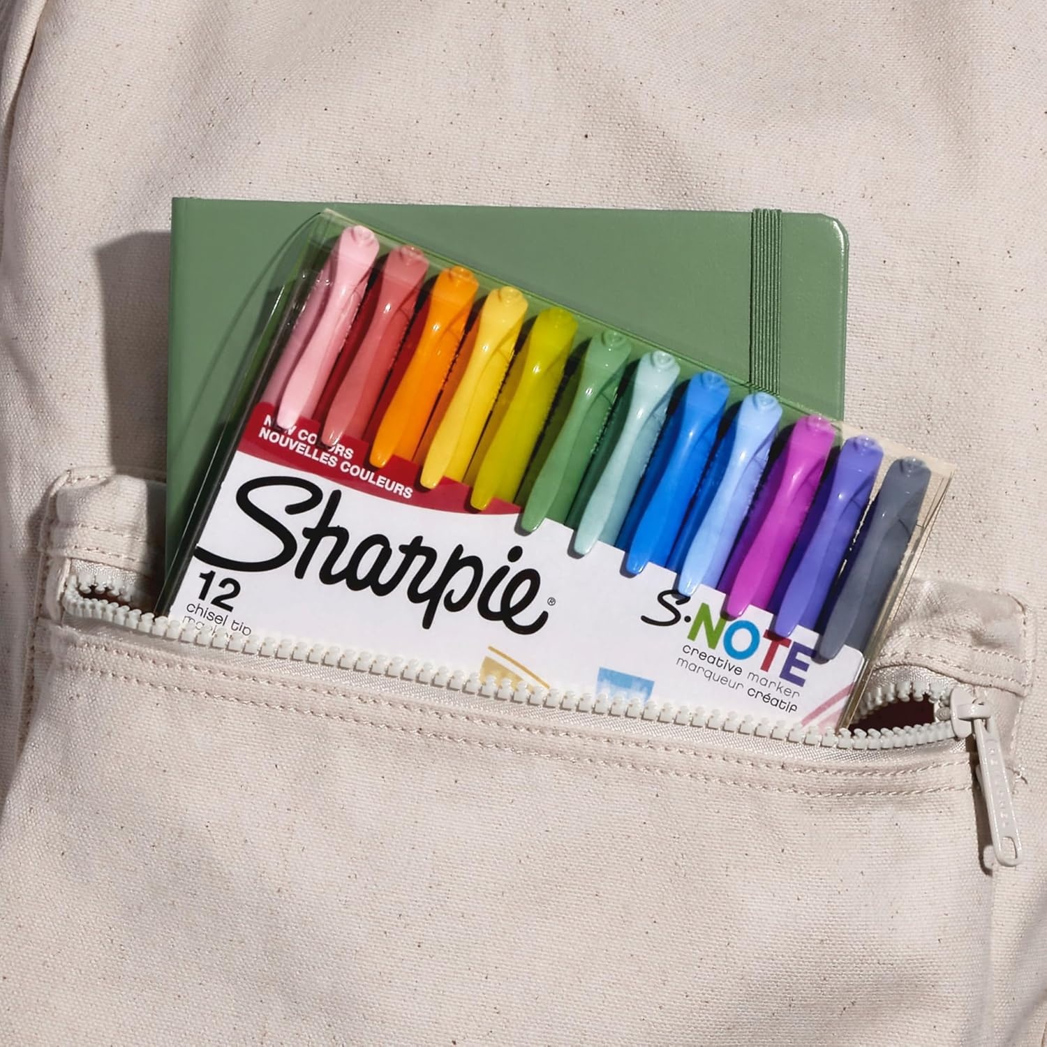 image:imageSharpie SNote Creative Highlighters Assorted Pastel Colors No Bleed Chisel Tip 12 Count Back to School Supplies