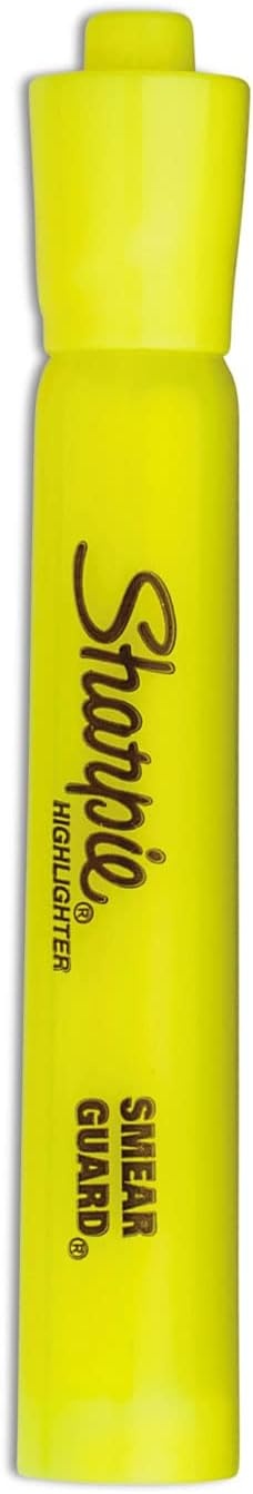 image:imageSharpie Tank Yellow Highlighters Marker Set Study Essentials Chisel Tip Ideal for Back to School and Teacher Supplies SmearResistant 4Pack1