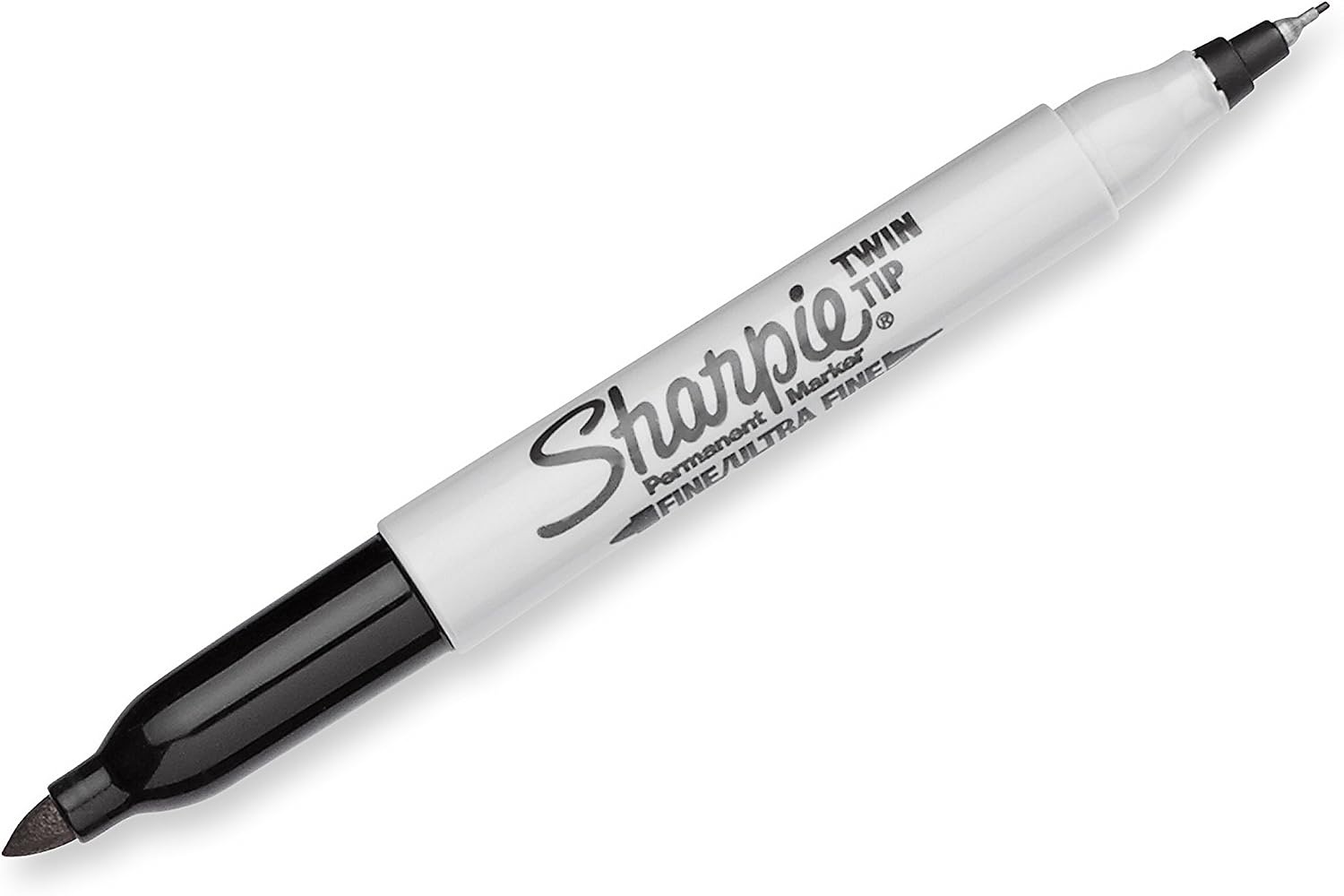 image:imageSharpie Twin Tip Permanent Markers Fine and Ultra Fine Black 12 CountBlack