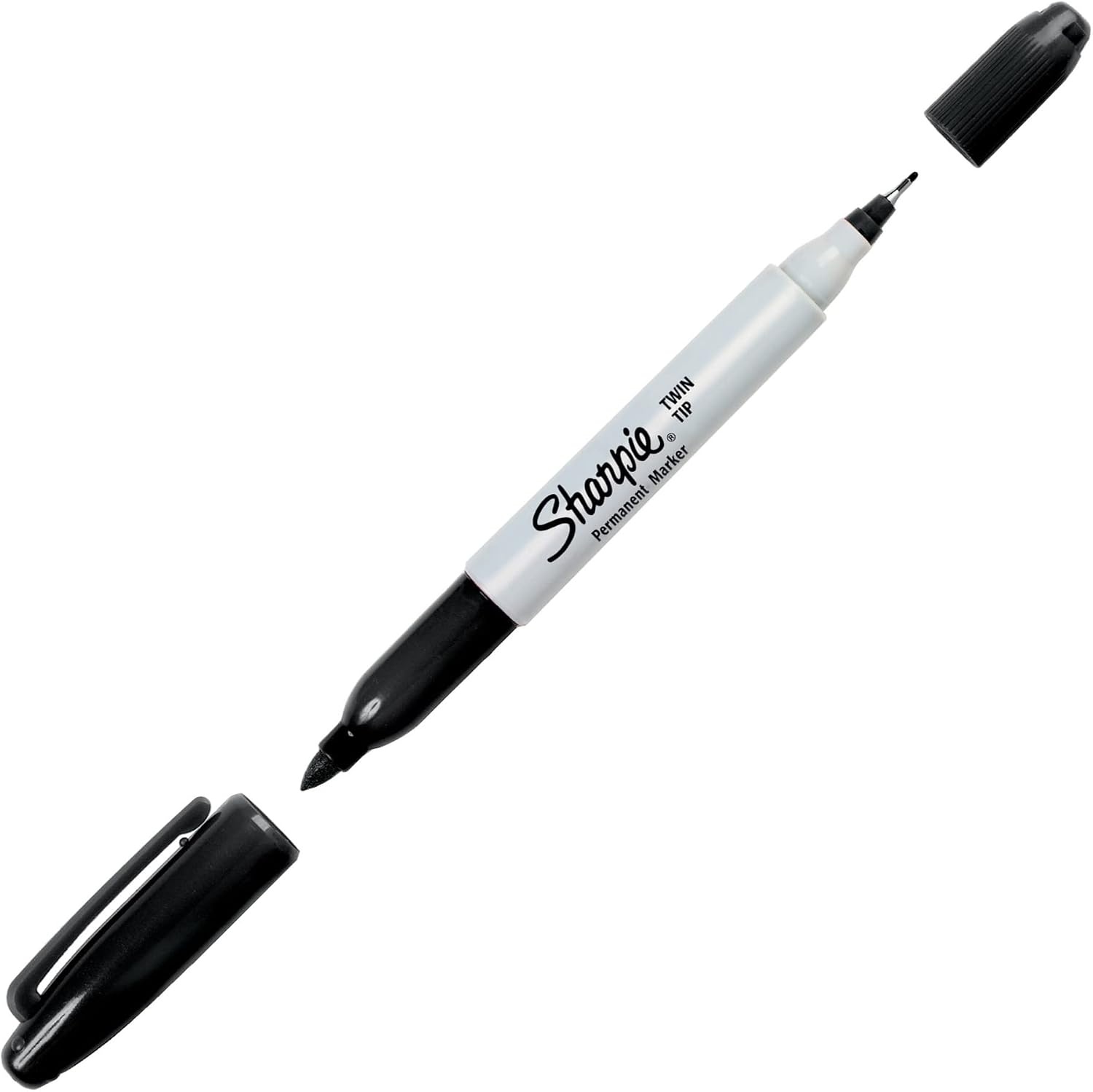 image:imageSharpie Twin Tip Permanent Markers Fine and Ultra Fine Black 12 CountBlack
