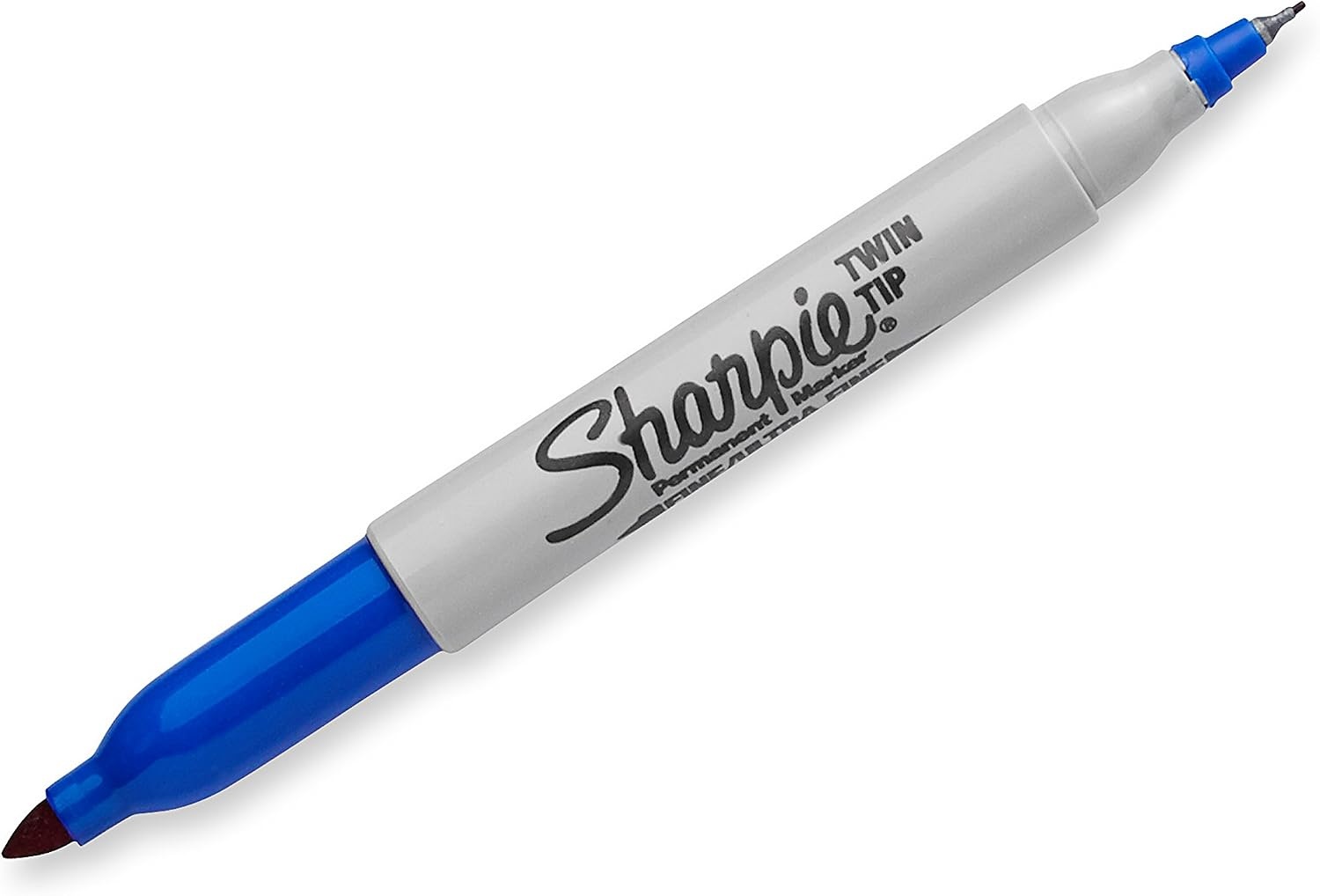 image:imageSharpie Twin Tip Permanent Markers Fine and Ultra Fine Black 12 CountBlue