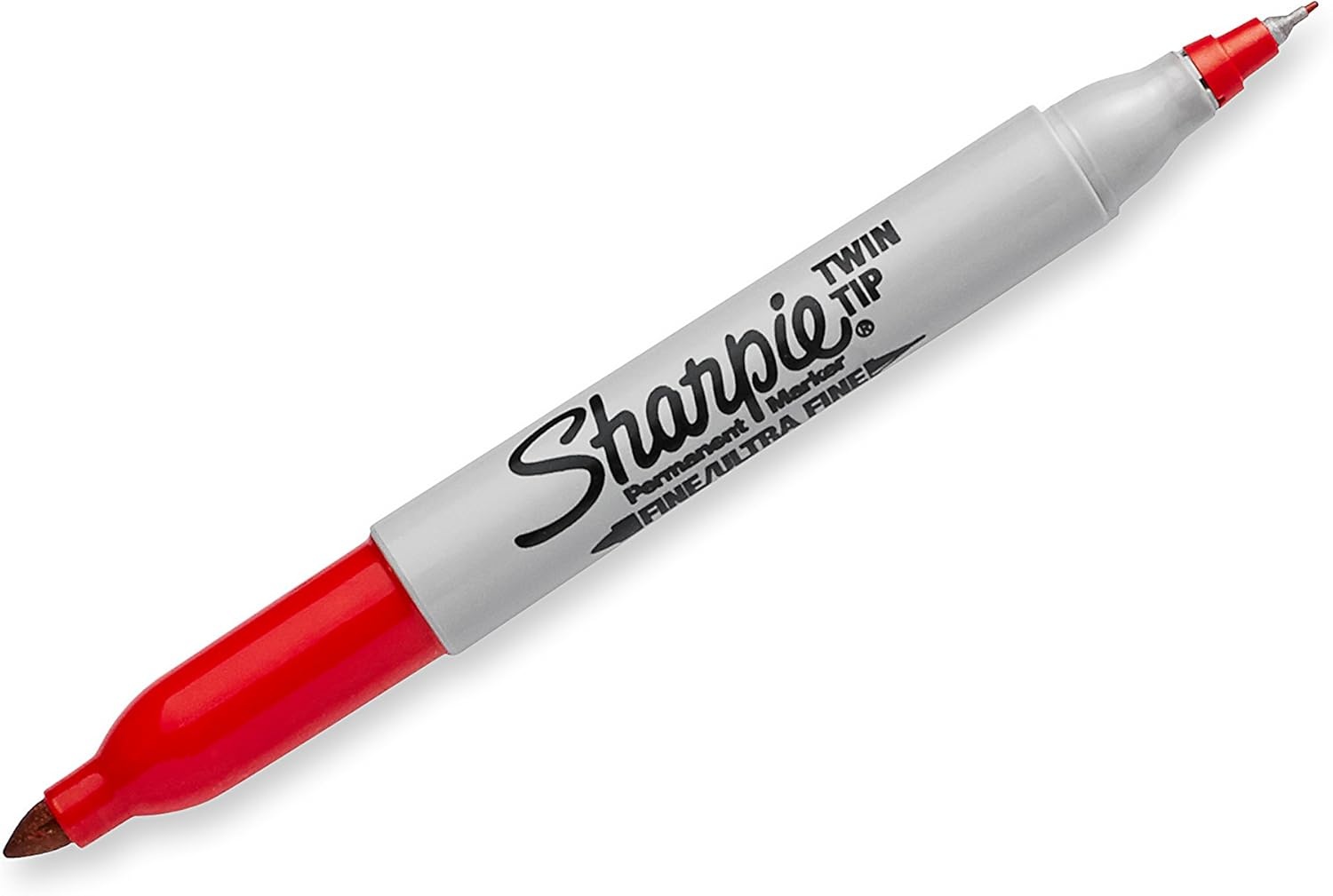 image:imageSharpie Twin Tip Permanent Markers Fine and Ultra Fine Black 12 CountRed