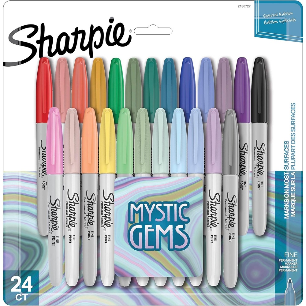 image:imageSharpie Color Burst Permanent Markers Fine Point Assorted 24 Pack 1949557Mystic Gems
