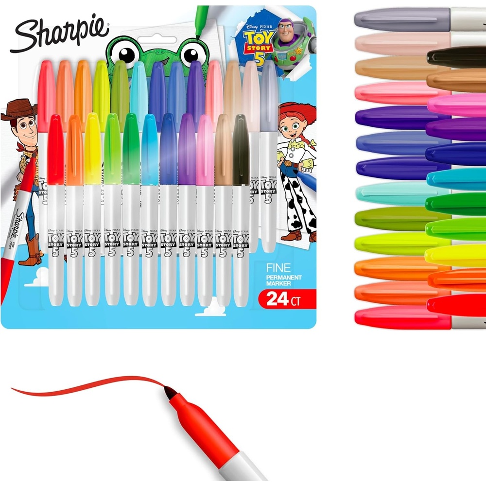 image:imageSharpie Color Burst Permanent Markers Fine Point Assorted 24 Pack 1949557Toy Story