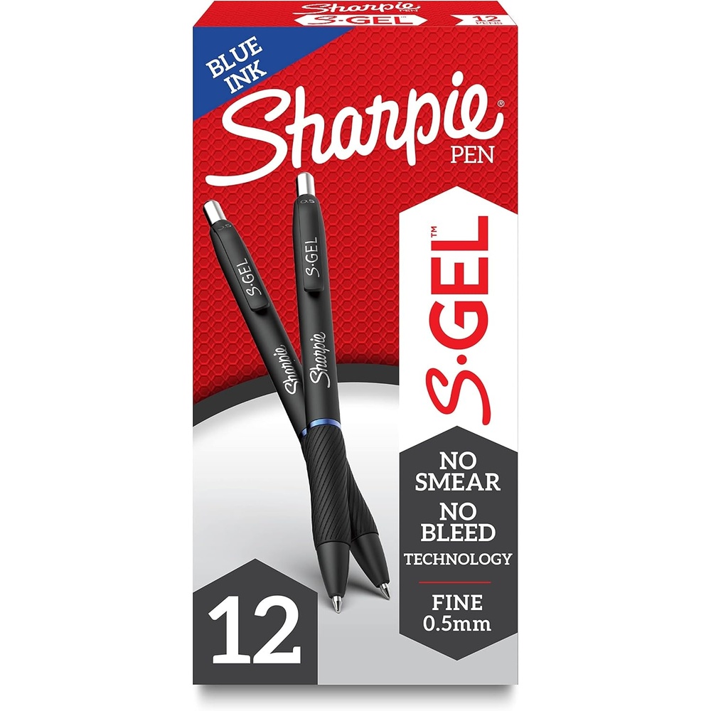 image:imageSharpie SGel Pens Fine Point 05mm Blue Gel Ink 12 Count For Home Office School