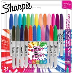 Sharpie Color Burst Permanent Markers, Fine Point, Assorted, 24 Pack (1949557)(Color Burst)