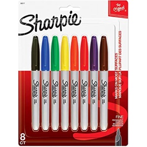 Sharpie Permanent Markers, Fine Point, Assorted Colors, 12 Count – School, Office, Arts & Crafts, Desk Supplies(Assorted)